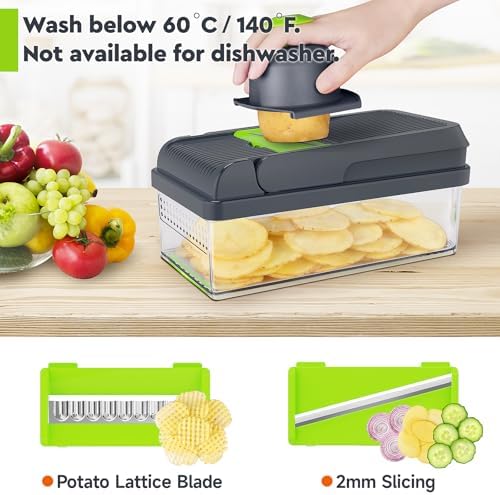 MealHelper 12-in-1 Vegetable Chopper, Food Veggie Chopper With Container - Image 3