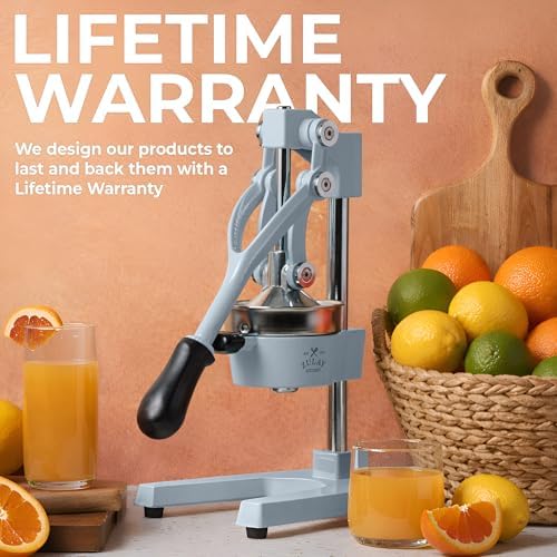 Zulay Kitchen Cast Iron Juicer, Orange Manual Juicer, Citrus Press, Lilac - Image 6