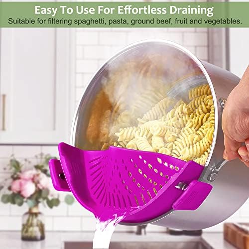 YEVIOR Clip on Strainer for Pots Pan Pasta - Image 6