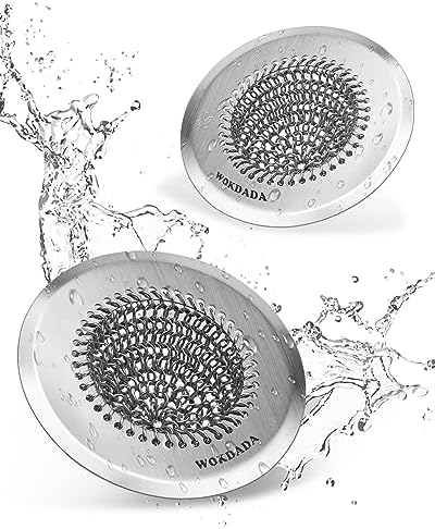 2 Pack Kitchen Sink Drain Strainer,Patented Reversible Chain Mesh Basket by Wokdada