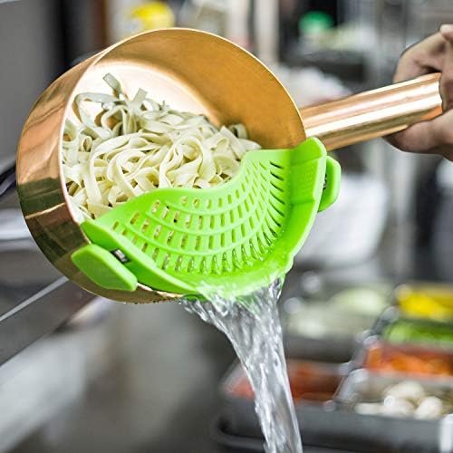 AUOON Clip On Strainer for Pots, Standard 8.86 x 3.55 in, Green - Image 5