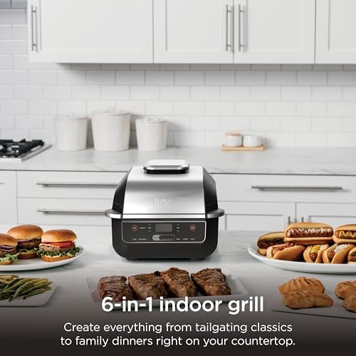 Ninja® Foodi® 6-in-1 Indoor Grill & Air Fryer, 500°F, Black/Silver, EG201 - Image 2