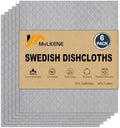 MoLKENE Swedish Dishcloths for Kitchen, 6 Pack Reusable Paper Towels, Gray by MoLKENE