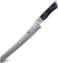 FINTISO Bread Knife 10 Inch, Serrated Bread Cutter with Razor Sharp Japanese High Carbon Stainless Steel Blade & G10 Ergonomic Handle, Wavy Edge Knife for Bread, Cake & Pastries, Ideal Baking Gift