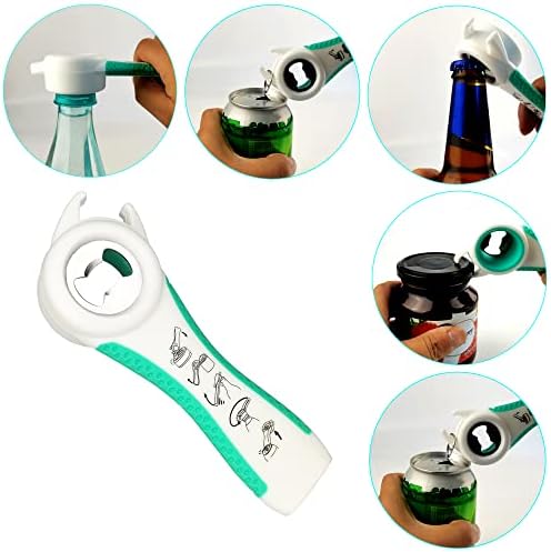 Otstar Jar Opener Bottle Opener and Can opener for Weak Hands,Seniors with Arthritis, Elderly, Jar Lid Opener Gadgets with Rubber Jar Opener Gripper Pad and Corkscrew Opener - Image 4
