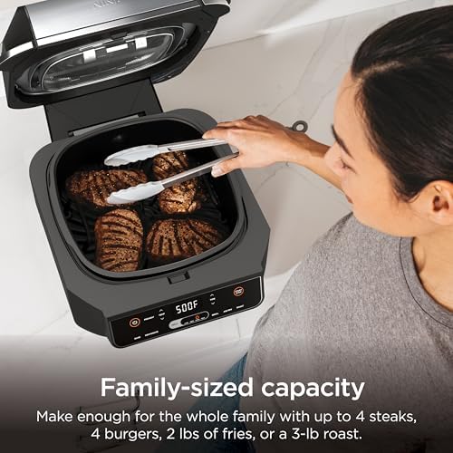 Ninja® Foodi® 6-in-1 Indoor Grill & Air Fryer, 500°F, Black/Silver, EG201 - Image 5