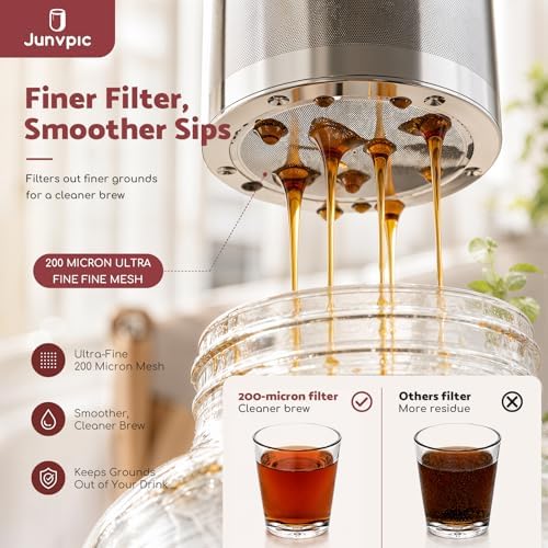 JunVpic Cold Brew Coffee Maker, 128 oz/1 Gallon Glass Pitcher - Image 2