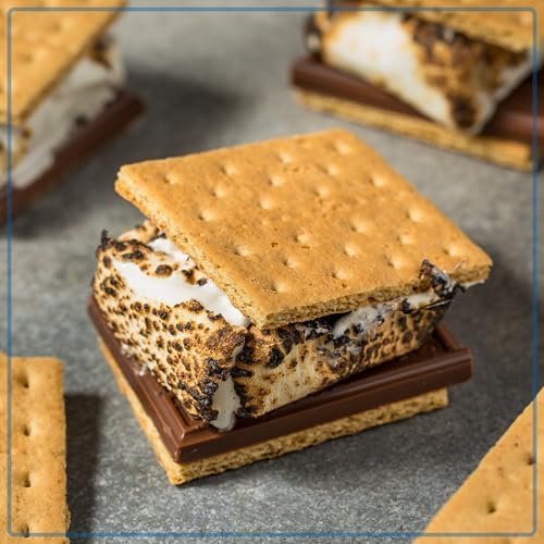 Nostalgia Jet-Puffed Lighted S’mores Caddy, Essential Marshmallow Roasting and S’mores Making Supplies for Camping, Vacation, and Backyard Bonfires, Carry Handle, Retractable Trays, and Carry Handle - Image 5