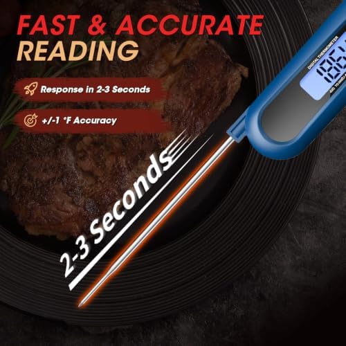 Meat Thermometer Digital – Instant Read Food Thermometer for Cooking Blue - Image 3