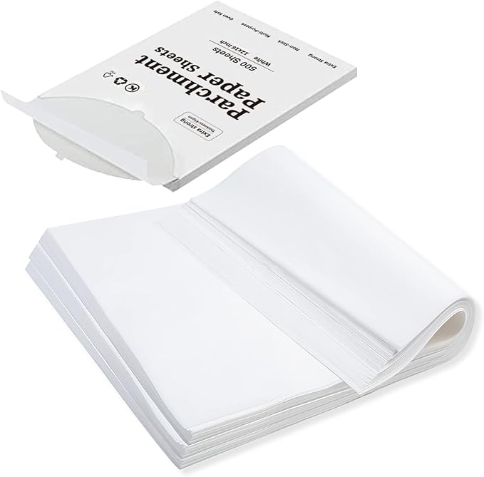 Cuffie in-Ea katbite in-Ear Earbuds Pack of 500 Parchment Paper, 40.6 x 61 cm Baking Paper, Durable and Non-Stick Parchment Paper, Pre-Cut Parchment Paper