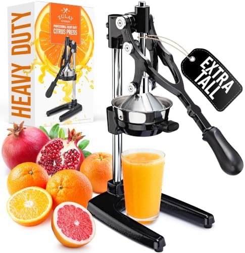 Zulay Kitchen Extra Tall Cast Iron Juicer Metal Citrus Press Squeezer Black by ZulayKitchen