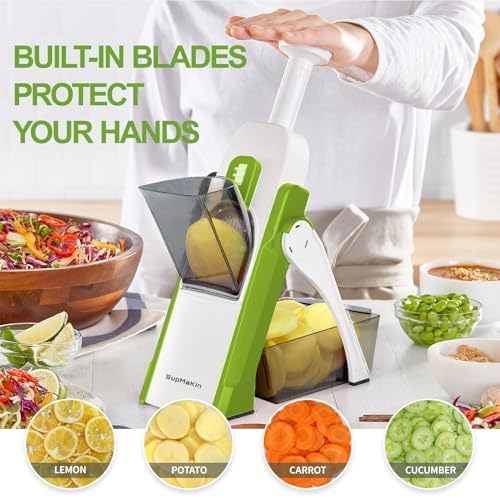 SupMaKin Safe Mandoline Slicer for Kitchen,Adjustable Potato Slicer 1-8 mm - Image 3