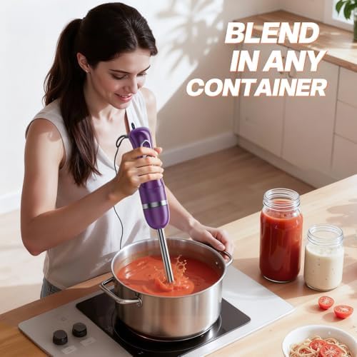 Turelar Immersion Blender Corded 400W, 2 Speed, Emulsifier, Blend, BPA-Free - Image 5