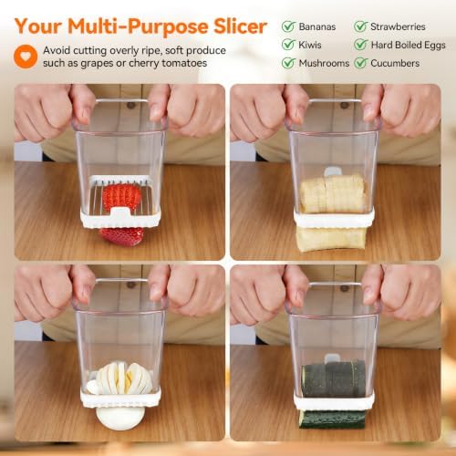 Strawberry Slicer Cup, Fruit Cutter – Quick-Slice, Meal Prep, White - Image 7