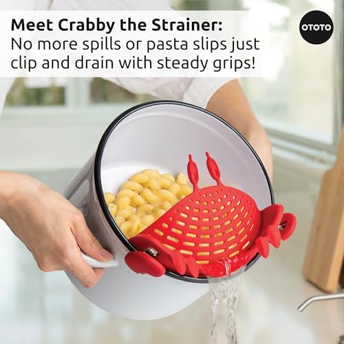 OTOTO Prep Pals Bundle of Red the Crab, Nessie, Crabby - Cute Kitchen Accessories, Kitchen Gadgets, Spoon Rest for Stove Top, Soup Ladle, Pasta Strainer, Funny Unique Gifts, Cooking Gifts - Image 5