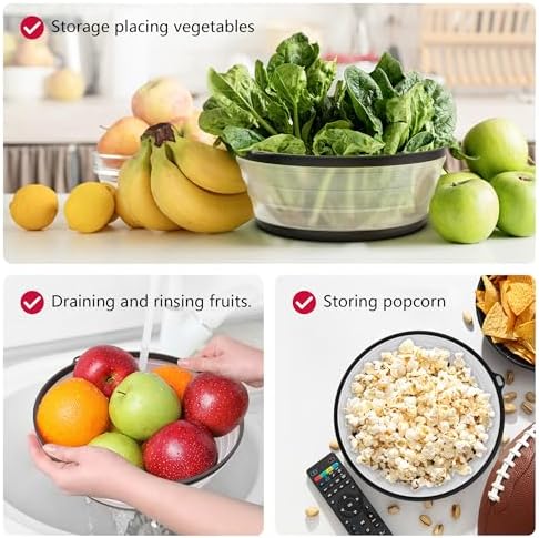 WVM Microwave Splatter Cover Vented for Food with Hook Hole, Splatter Guard & Colander Kitchen Gadget for Food, Meal Prep, Black, M(11"x3.26")-Pack of 2 - Image 5