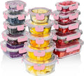 Razab 30 PC Glass Food Storage Containers with Lids - Reusable Glass Meal Prep Containers for Lunch and Leftovers - Airtight & Leakproof Snap Locking Lids - Oven, Freezer, Microwave, Dishwasher Safe by RazabHomeGoods