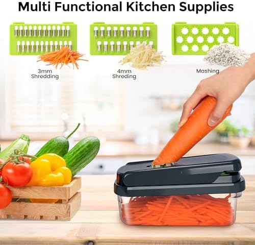 Yusshn Vegetable Chopper, 12-in-1 Food Veggie Chopper Cutter with Container - Image 4