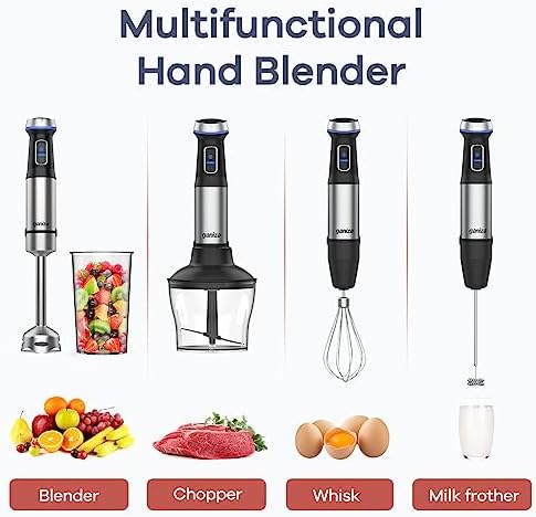 Ganiza Immersion Blender 5 in 1 Hand Blender Max 1000W Heavy Duty Motor - Image 5