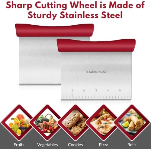 Multi-Purpose Stainless Steel Bench Scraper Dough Blender & Pastry Cutter - Image 6