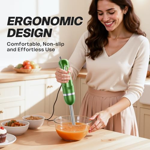 Turelar Immersion Blender Corded 400W, 2 Speed, Emulsifier, Blend, BPA-Free - Image 3
