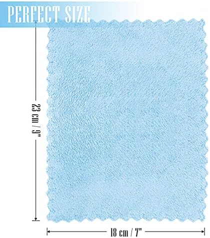 24 Pack Kitchen Dishcloths - Does Not Shed Fluff - Reusable Dish Towels, Dish cloths, Super Absorbent Coral Fleece Cleaning Cloths, Nonstick Oil Washable Fast Drying, 7 x 9 Inch (Aquamarine) - Image 2