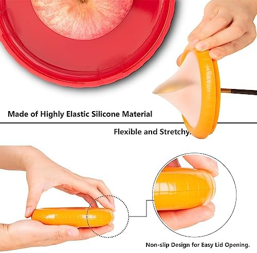 SOOPLEU Avocado Saver & Onion Storage, 4Pcs Silicone Fresh Produce Holder - Image 6