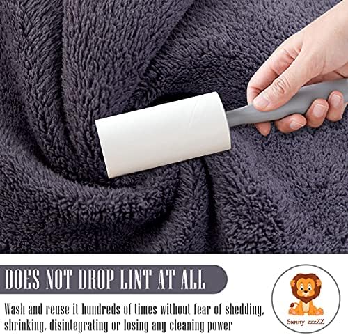 Sunny zzzZZ 24 Pack Kitchen Dishcloths - Does Not Shed Fluff - Reusable Dish Towels, Dish Cloths, Super Absorbent Coral Fleece Cleaning Cloths, Nonstick Oil Washable Fast Drying, 10 x 10 Inch (Grey) - Image 4