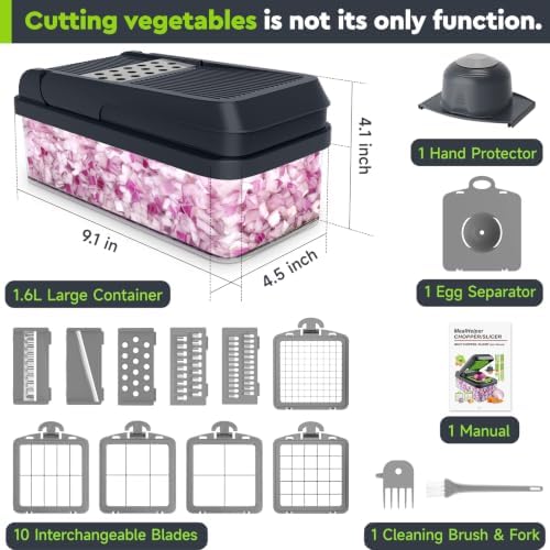 MealHelper 15-in-1 Vegetable Chopper, Food Veggie Chopper With Container - Image 2