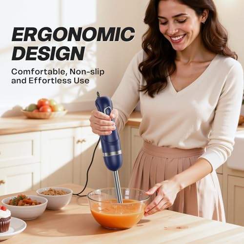 Turelar Immersion Blender Corded 400W, 2 Speed, Emulsifier, Blend, BPA-Free - Image 5