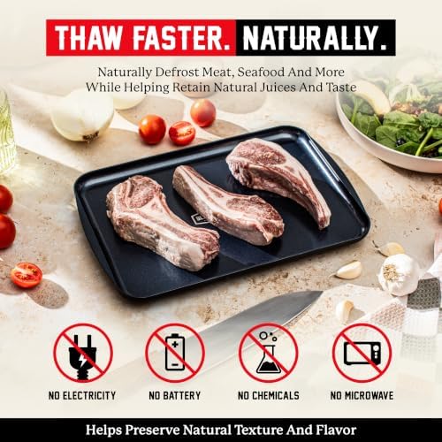 BLAZIN' THAW Defrosting Tray for Frozen Meat | Premium Edition | Aluminium Alloy Plate for Thawing Frozen Food | Natural Thawing Process | No Microwaves, No Cold/Warm Water Required | - Image 4