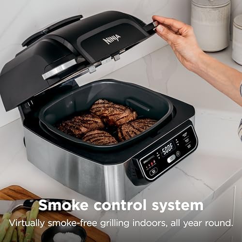 Ninja® Foodi® 5-in-1 XL Indoor Grill & Air Fryer, Black/Grey, AG301 - Image 4