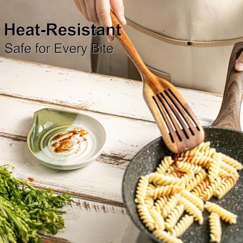 Ceramic Spoon Rest for Kitchen Counter, Large Spoon Holder Nonstick - Image 7