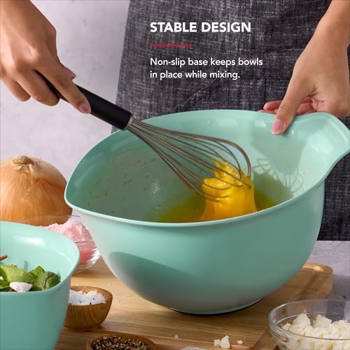 KitchenAid Universal Nesting Plastic Mixing Bowls, Set of 3, Spearmint - Image 4