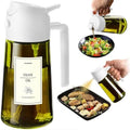 TrendPlain - Original 16oz/470ml Olive Oil Dispenser Bottle for Kitchen Gadgets and Air Fryer Accessories - Olive Oil Sprayer for Cooking w/Stickers - White by TrendPlain