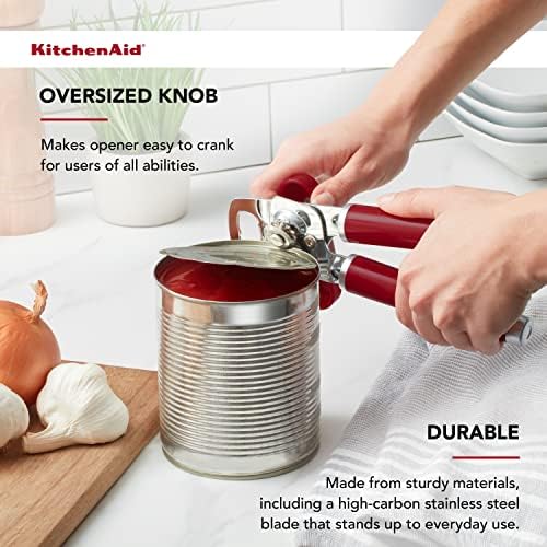 KitchenAid Classic Multifunction Can Opener and Bottle Opener Easy to Use,Razor Sharp Stainless Steel Cutting Wheel,Soft Ergonomic Handles,Empire Red,(Pack of 12) - Image 4