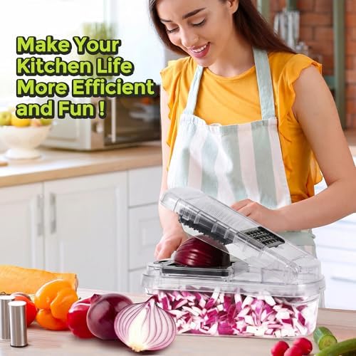 Yusshn Vegetable Chopper, 12-in-1 Food Veggie Chopper Cutter with Container - Image 7