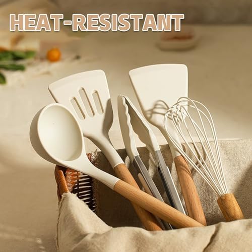 Umite Chef Kitchen Cooking Utensils Set, Cream White, 33 pcs - Image 5