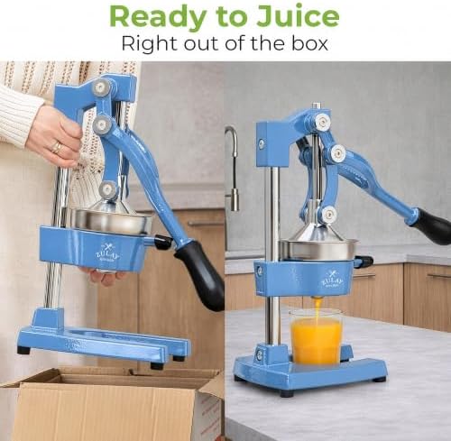 Zulay Kitchen Cast Iron Juicer, Orange Manual Juicer, Citrus Press, Haze - Image 3
