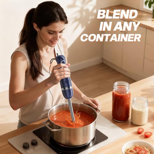 Turelar Immersion Blender Corded 400W, 2 Speed, Emulsifier, Blend, BPA-Free - Image 4