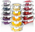 Razab 30 PC Glass Food Storage Containers with Lids - Reusable Glass Meal Prep Containers for Lunch and Leftovers - Airtight & Leakproof Snap Locking Lids - Oven, Freezer, Microwave, Dishwasher Safe by RazabHomeGoods