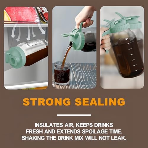 JunVpic Cold Brew Coffee Maker, 32 oz Glass Mason Jar Pitcher - Image 4