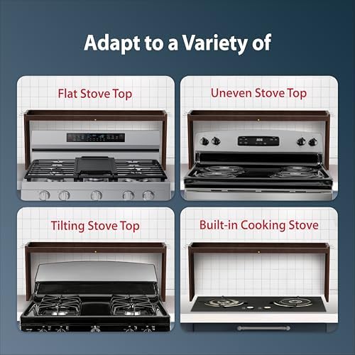 IIIOIIIA Bamboo Over the Stove Spice Rack Organizer Shelf for Kitchen, 31.5" with 6 Hooks, 11.4" Height Extra Storage Countertop, Easy to Assemble, Walnut - Image 5