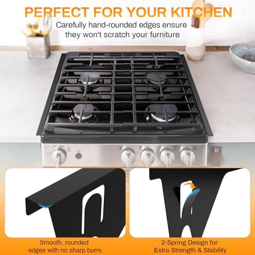 ItsNio 316 Stainless Steel Stove Gap Covers 2Pack, Stove Gap Filler, Black - Image 3