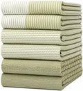 Premium Kitchen Towels 6 Pack 100% Cotton, 20"x28" Dish Towels - Sage by BumbleTowels