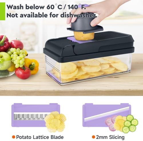 MealHelper 12-in-1 Vegetable Chopper, Food Veggie Chopper With Container - Image 3