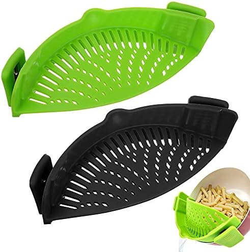 YEVIOR Clip on Strainer for Pots Pan Pasta,Silicone Food Pan Strainer by YEVIOR