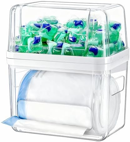 iCASA Trash Bag Dispenser Dishwasher Pods Container Under Sink Organizer by iCASA