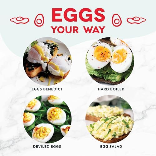 Dash Rapid Egg Cooker - Boiler, Poacher & Steamer - Includes Measuring & Recipe Guide - Dishwasher Safe - Holds 7 Eggs, Yellow - Image 4
