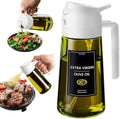 CXINYI - 16oz/470ml Olive Oil Dispenser for Kitchen with Stickers - 2 in 1 Olive Oil Sprayer for Cooking, Air Fryer, and Salad, White (Light-Proof Kitchen Gadget) by CXINYILLC
